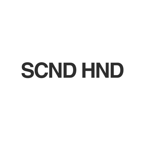 SCND HND Logo, clean and easy to read. SCND HND is an abbreviation of Second Hand